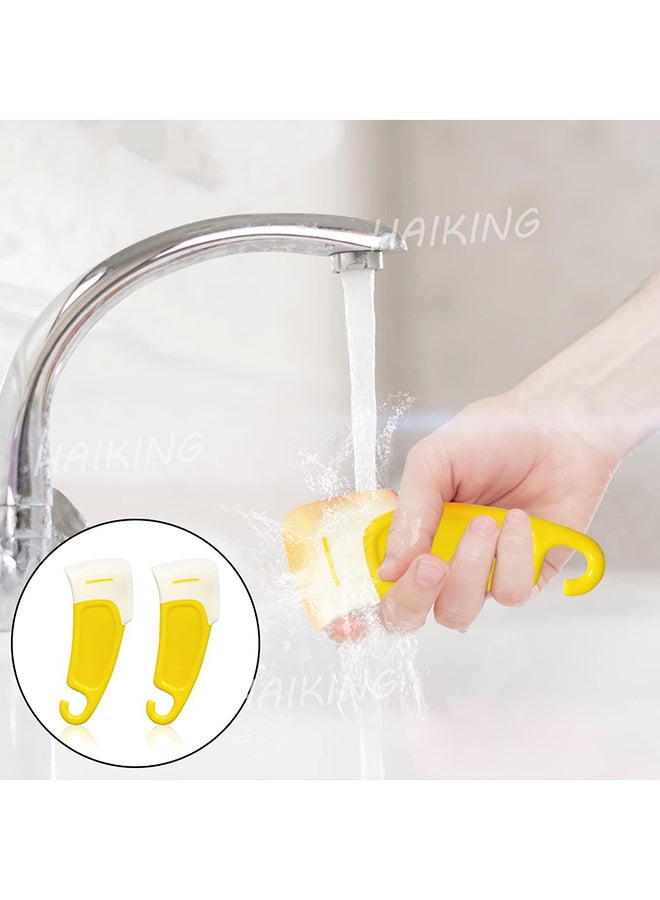 2 Piece Kitchen Silicone Scraper Silicone Scraper Cleaning Spatula For Washing Dirty Fry Pan, Cake Baking Tools (Yellow) - Image 4