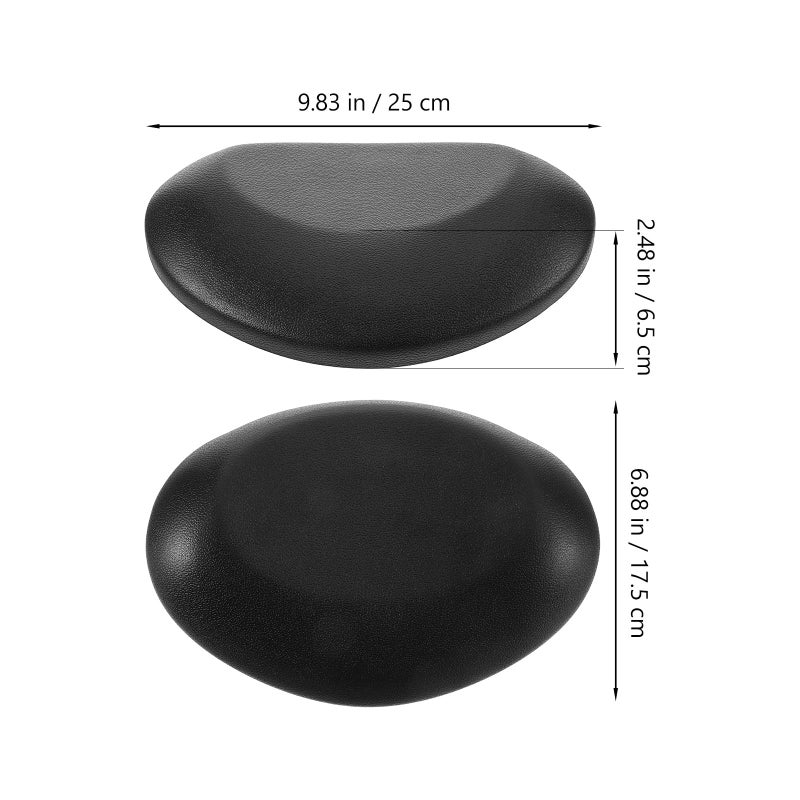 Non Slip Quick Dry Waterproof Bath Pillow With Suction Cups For Neck Support Black - Image 3