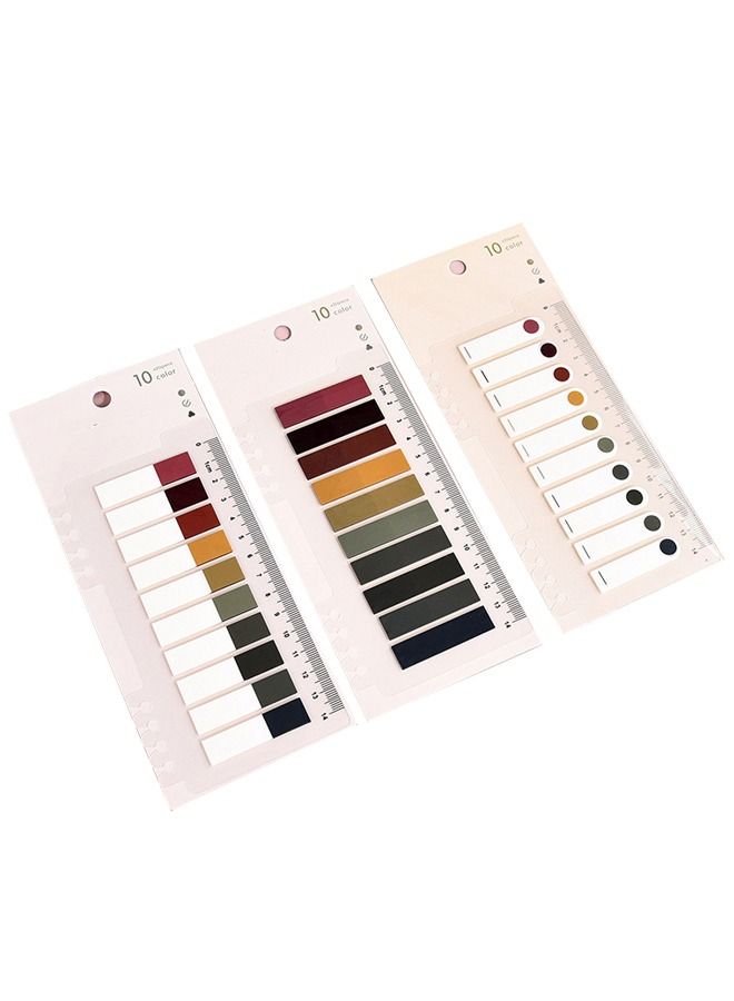Generic 3 Packs Sticky Notes Writable Index Tabs Memo Stickers  - Image 1