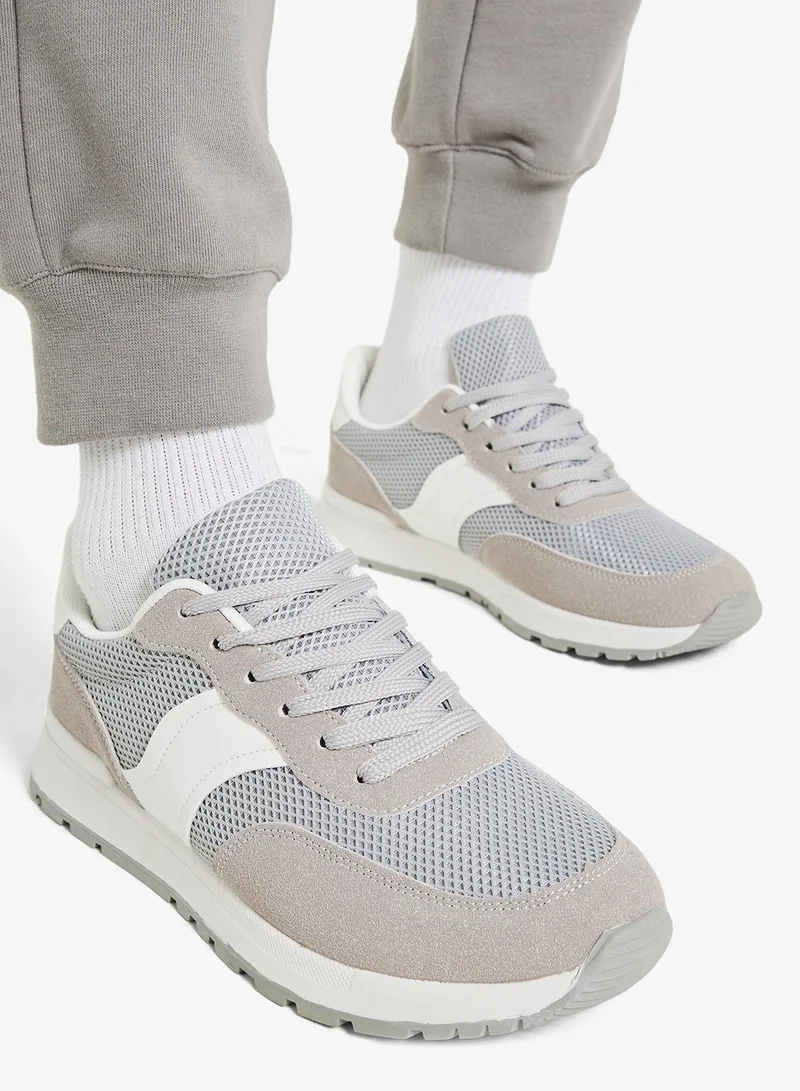 Seventy Five Casual Mesh And Suede Sneakers
