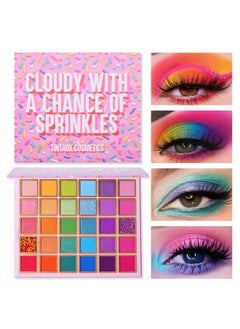 Tintark 30 Colors Makeup Eyeshadow Palette For Beauty & Matte Metallic Shimmer Pearl Glitter Eye Shadow Pallet & Rainbow Colorful Eye Makeup For Girls & Highly Pigment Eyeshadow Cosmetics  - Image 1