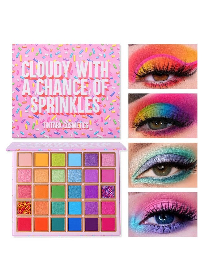 Tintark 30 Colors Makeup Eyeshadow Palette For Beauty & Matte Metallic Shimmer Pearl Glitter Eye Shadow Pallet & Rainbow Colorful Eye Makeup For Girls & Highly Pigment Eyeshadow Cosmetics - Image 1