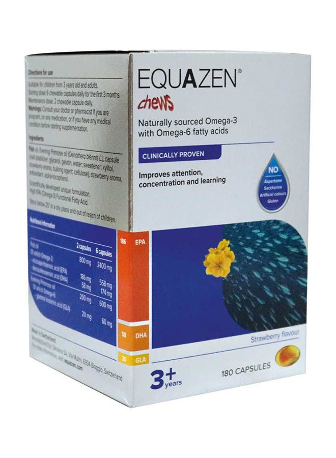 Equazen Omega-3 & Omega-6 Fatty Acids for 3+ Years Chewables 180's - Image 1