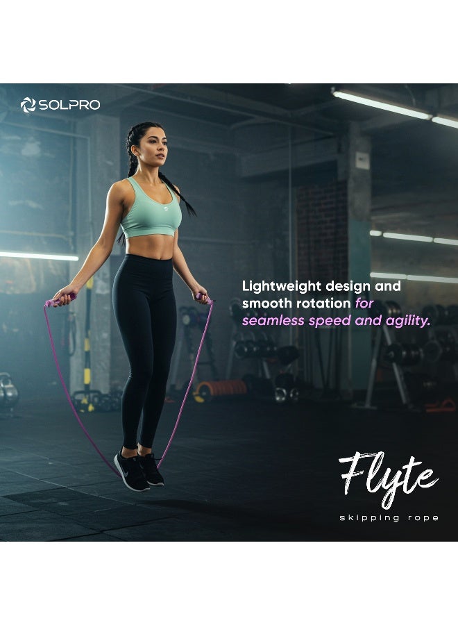 SOLPRO SKC060 Jump Rope with Mechanical Counter|Adjustable Length, Lightweight, TangleFree Design|Smooth Rotation, NonSlip Handles|Ideal for Cardio, Speed Training, Fitness, Home & Gym Workouts (Pink) - Image 2
