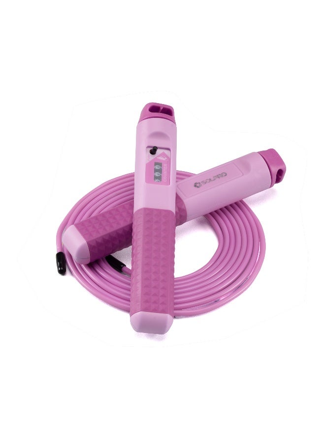 SOLPRO SKC060 Jump Rope with Mechanical Counter|Adjustable Length, Lightweight, TangleFree Design|Smooth Rotation, NonSlip Handles|Ideal for Cardio, Speed Training, Fitness, Home & Gym Workouts (Pink) - Image 1