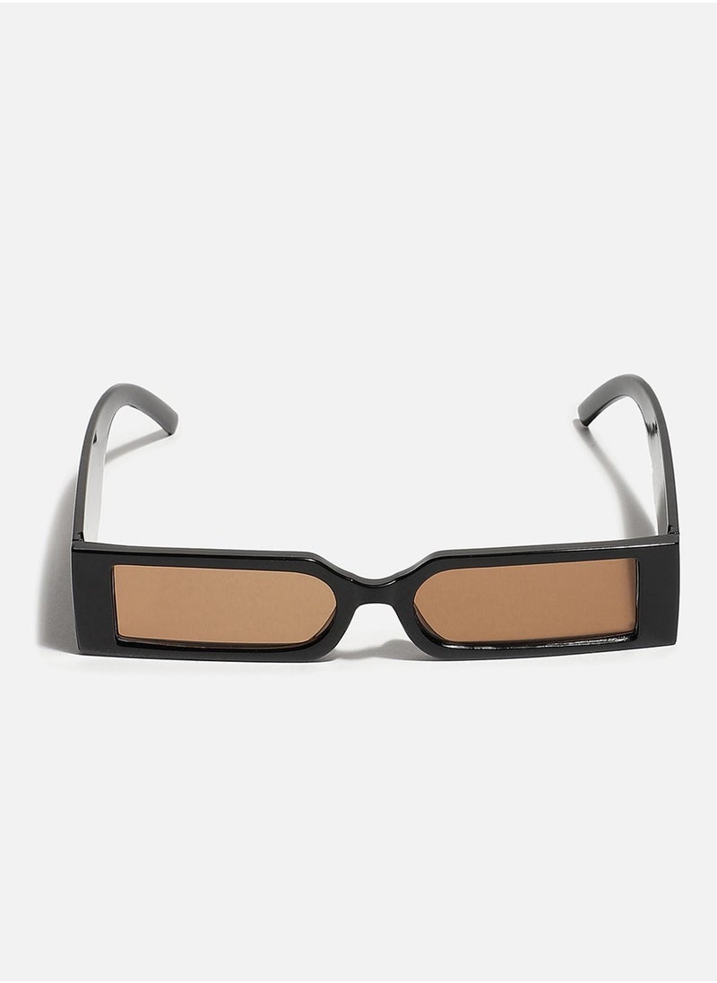 Haute Sauce Black Rectangular Sunglasses  - Image 2