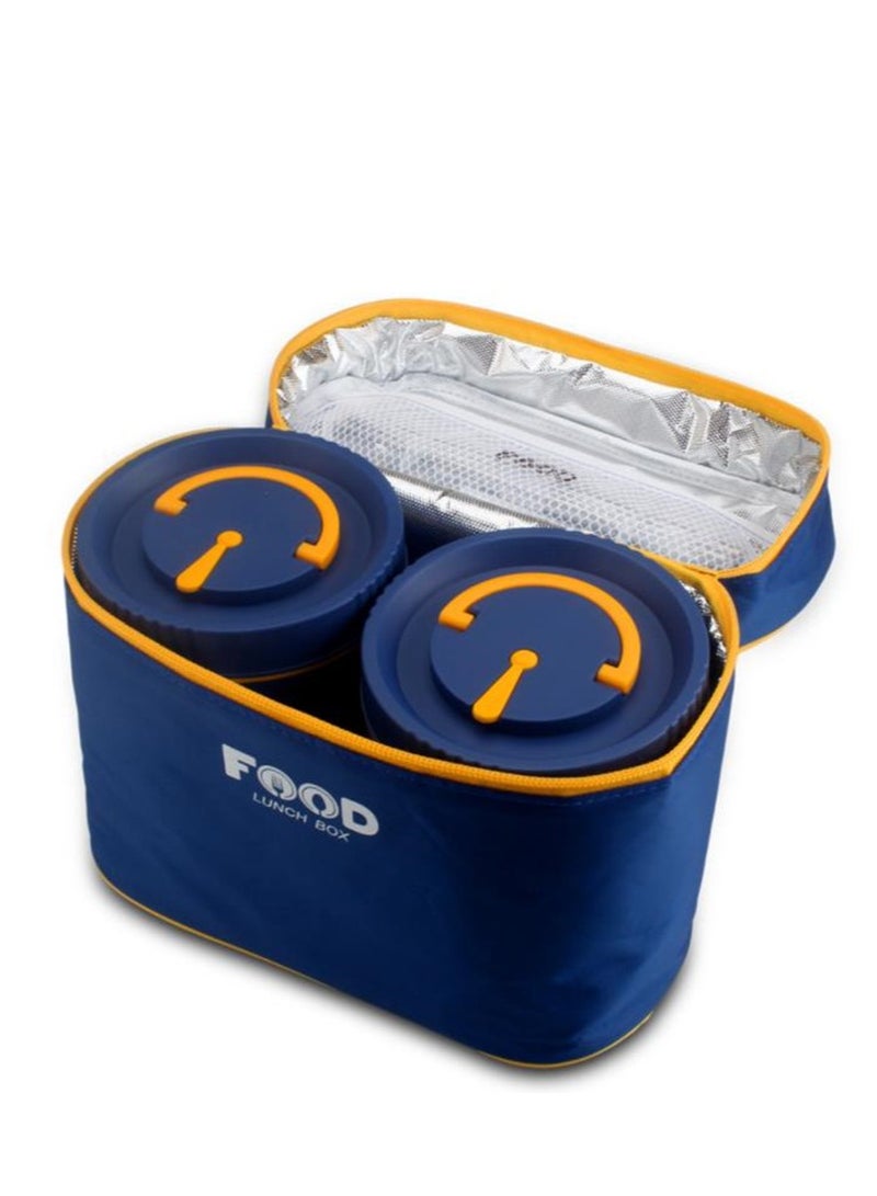 Golden Bento Box, Lunch Box For Kids And Adults With Insulated Lunch Box, Portable Stainless Steel Lunch Box set. 4 Stackable Lunch Boxes and Insulated Bag - Image 2