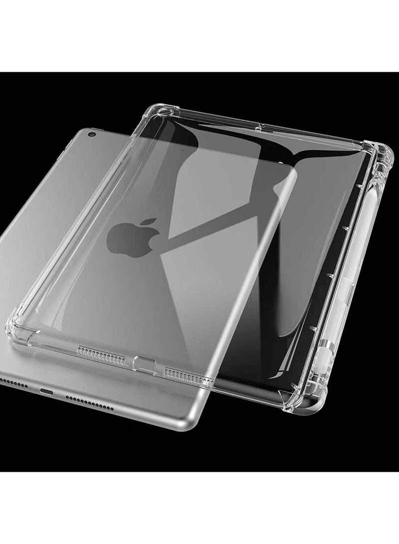 روك بو جديد غطاء شفاف 10.2 الجيل 7 / 8 / 9 الجيل 2021 / 2020 / 2019 ، مع حامل القلم ، صدمة واقية رقيقة شفافة مرنة تبو هلام السيليكا الغطاء الخلفي حالة واقية ، آي باد 10.2 بوصة - Image 4