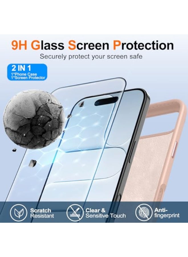 DUSALA Magnetic for iPhone Air Case [Compatible with MagSafe] [Soft Anti-Scratch Microfiber Lining],Premium Silicone with Screen Protector,Shockproof Protective iPhone 17 Air Phone Case,Pink - Image 5