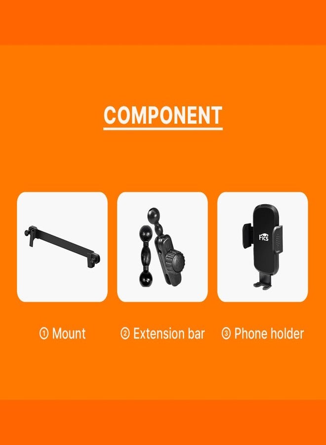 FICS Phone Holder for Hyundai Santa Fe 2021 2022 2023 Upper Trims with Wide Screen - Custom-Fit Mount for Seamless Display Integration, Interior Accessories for Navigation Use, Stable Driving View - Image 5