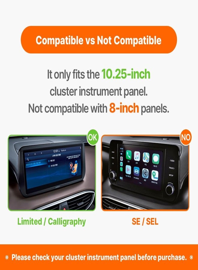 FICS Phone Holder for Hyundai Santa Fe 2021 2022 2023 Upper Trims with Wide Screen - Custom-Fit Mount for Seamless Display Integration, Interior Accessories for Navigation Use, Stable Driving View - Image 2