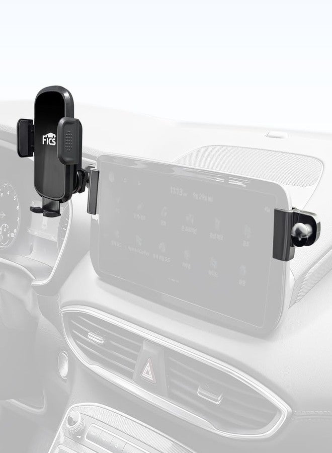 FICS Phone Holder for Hyundai Santa Fe 2021 2022 2023 Upper Trims with Wide Screen - Custom-Fit Mount for Seamless Display Integration, Interior Accessories for Navigation Use, Stable Driving View - Image 1
