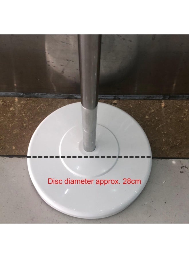 BIONEX Floor Standing Stainless Steel IV Pole for Home & Clinic Use – Adjustable Drip Stand with Removable Disc Base and Smooth-Rolling Wheels - Image 5