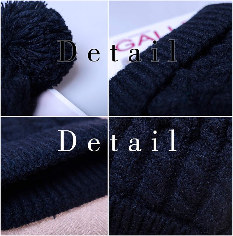 Whiteleopard Women's Winter Gloves Warm Lining - Cozy Wool Knit Thick Gloves Mittens - Image 3