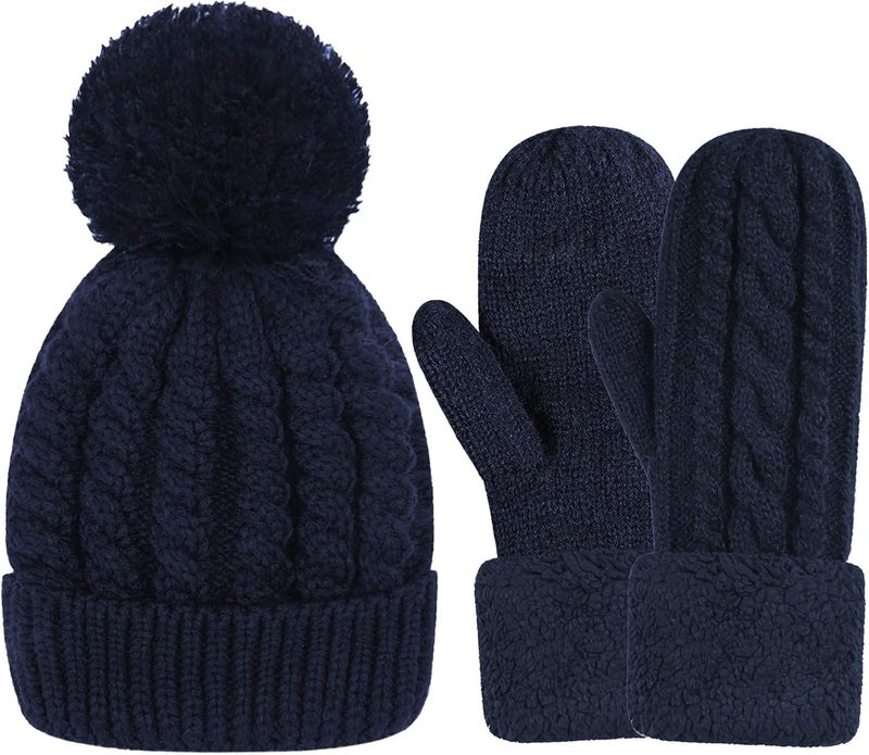Whiteleopard Women's Winter Gloves Warm Lining - Cozy Wool Knit Thick Gloves Mittens - Image 1