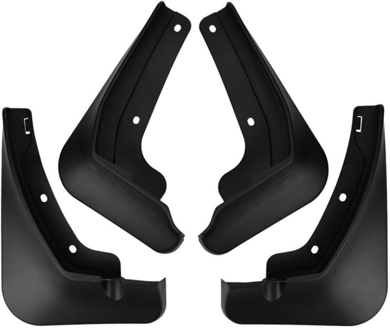Mud Flaps For Kia EV4: 4 Pcs Matte Black PP ABS Front Rear Splash Guards - Pre Drilling Easy Installation Durable Flexible Structure For 2025+ Kia EV4 Commuters Vehicle Protection - Image 1