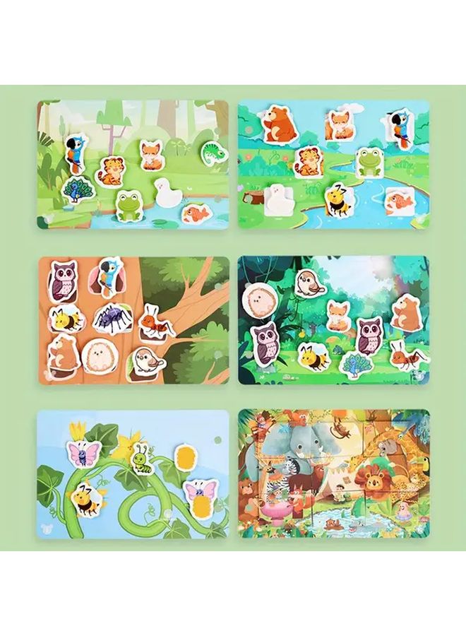 كتاب الحيوانات المشغول للأطفال يعزز المهارات المعرفية والبراعة اليدوية - Image 5