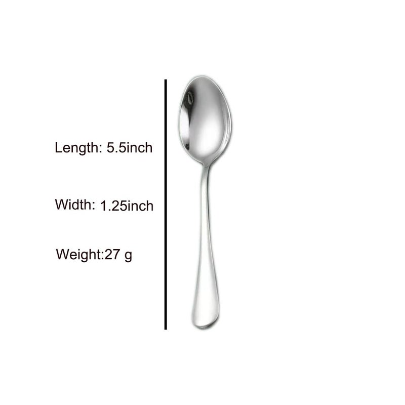 Wesdxc56 Demitasse Espresso Spoons Mini Coffee Spoon 5.5 بوصة الفولاذ المقاوم للصدأ ملاعق صغيرة للحلوى مجموعة من 6 قطع؟ فضي) - Image 2
