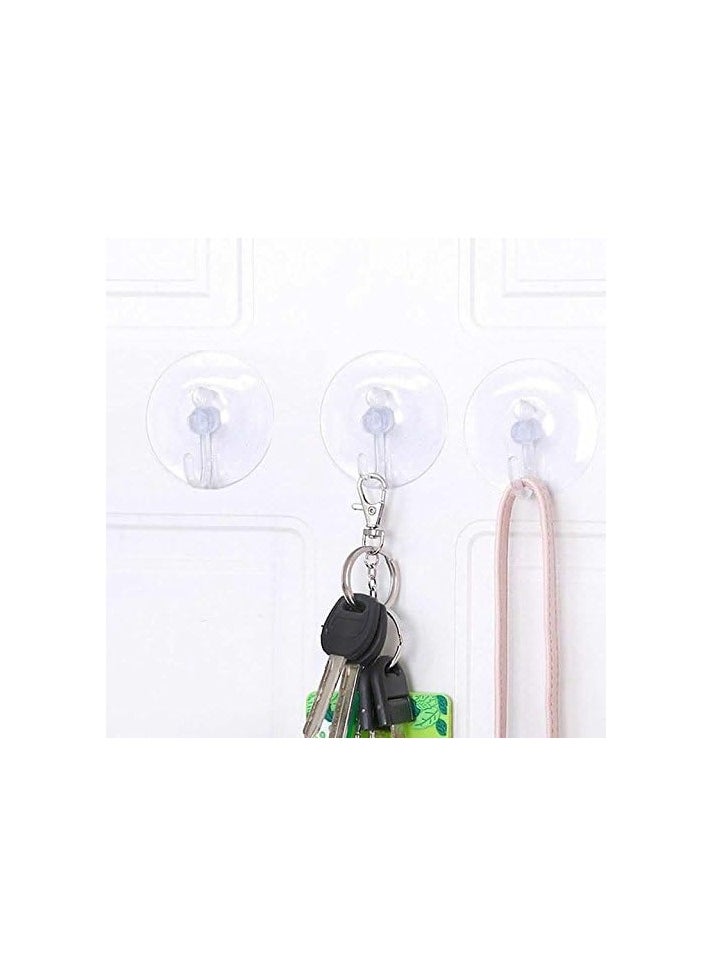 Small clear plastic suction hook strong on various smooth surfaces, such as glass and tiles 12 pieces  - Image 2