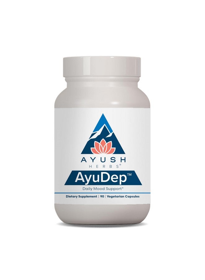 Ayush Herbs AyuDep - Saffron & Ashwagandha Supplements, Uplifting Formula for Women & Men, Herbal Support for Adults - 90 Vegetarian Capsules (1 Count) - Image 1