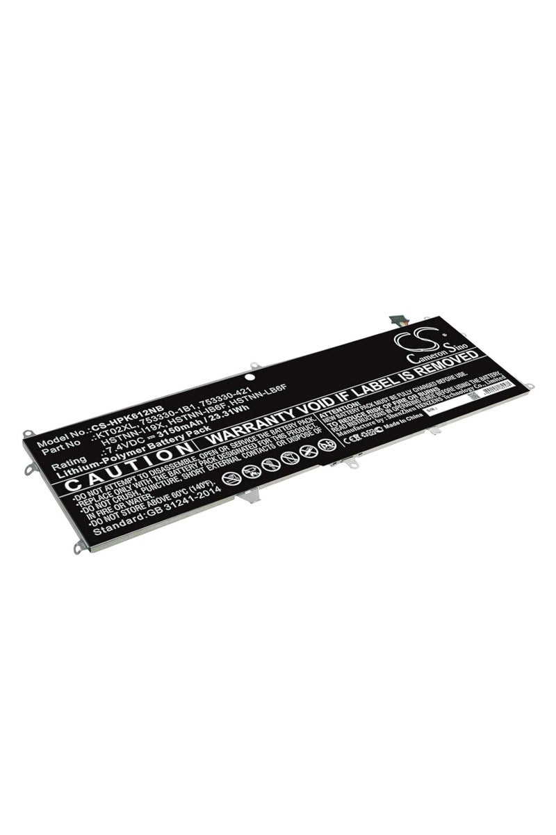Terabyte Battery Replacement for Pro X2 612 G1 Keyboard KT02XL 753330-1B1 753330-421 HSTNN-I19X HSTNN-IB6F HSTNN-LB6F - Image 1