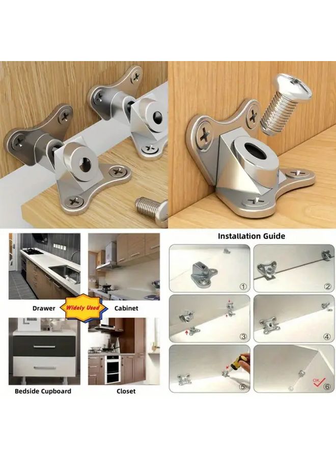 Zinc Alloy Heavy Duty Butterfly Furniture Corner Braces 6pcs Right Angle Support Connectors - Image 1