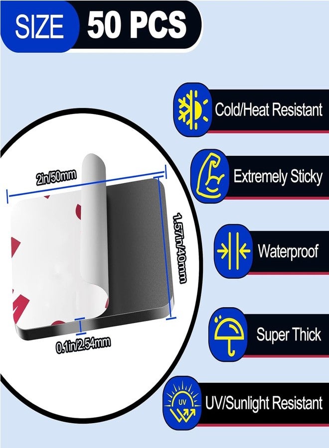 PHIXBEAR 50 Pcs Strong Double-Sided Adhesive Pads, Made of 3M, Heavy Duty Sticky Mounting Foam Tape, 0.12" Thick, 1.57" Circular Sticky Pads - Image 2
