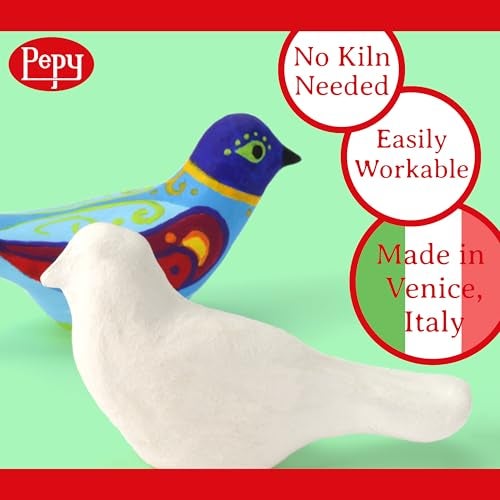 Pepy Premium European Air Dry Modeling Clay White 3-Pack 2.2 lb. Bars, 6.6 lbs. Total; Easy to Use Air-Hardening Clay for Classroom and Montessori Sculpting and Crafts Projects - Image 2