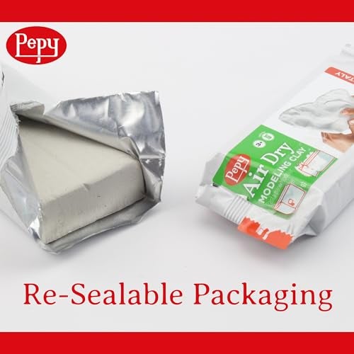 Pepy Premium European Air Dry Modeling Clay White 3-Pack 2.2 lb. Bars, 6.6 lbs. Total; Easy to Use Air-Hardening Clay for Classroom and Montessori Sculpting and Crafts Projects - Image 4