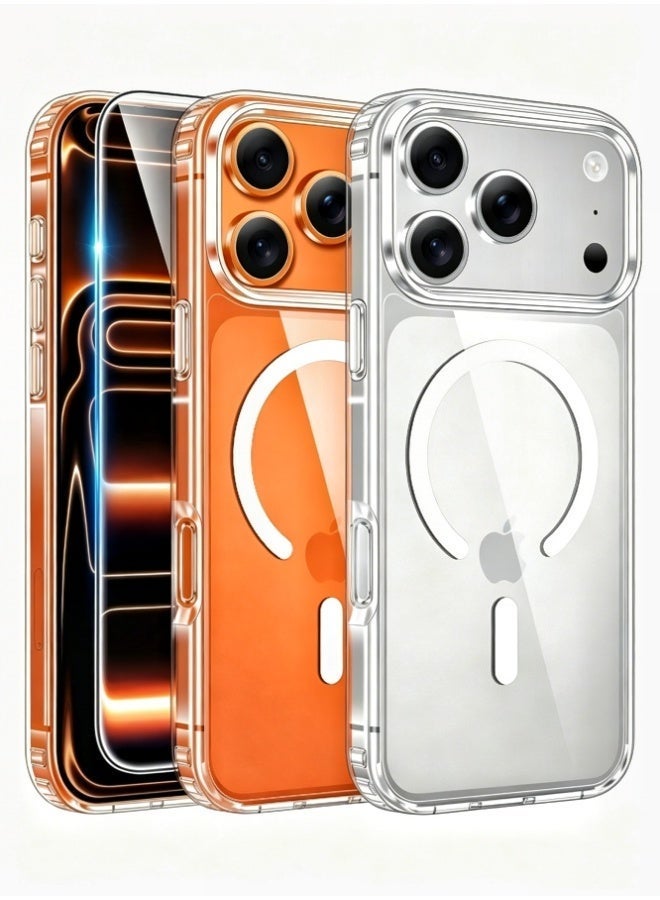 Hirospace iPhone 17 Pro Case Magsafe Strong Magnet Upgraded Shutter Button Delay Yellowing iPhone 17 Pro Cover Military-Grade Protection Wear-Resistant 17 Pro Case Magnetic Compatible with Magsafe Accessory clear - Image 1