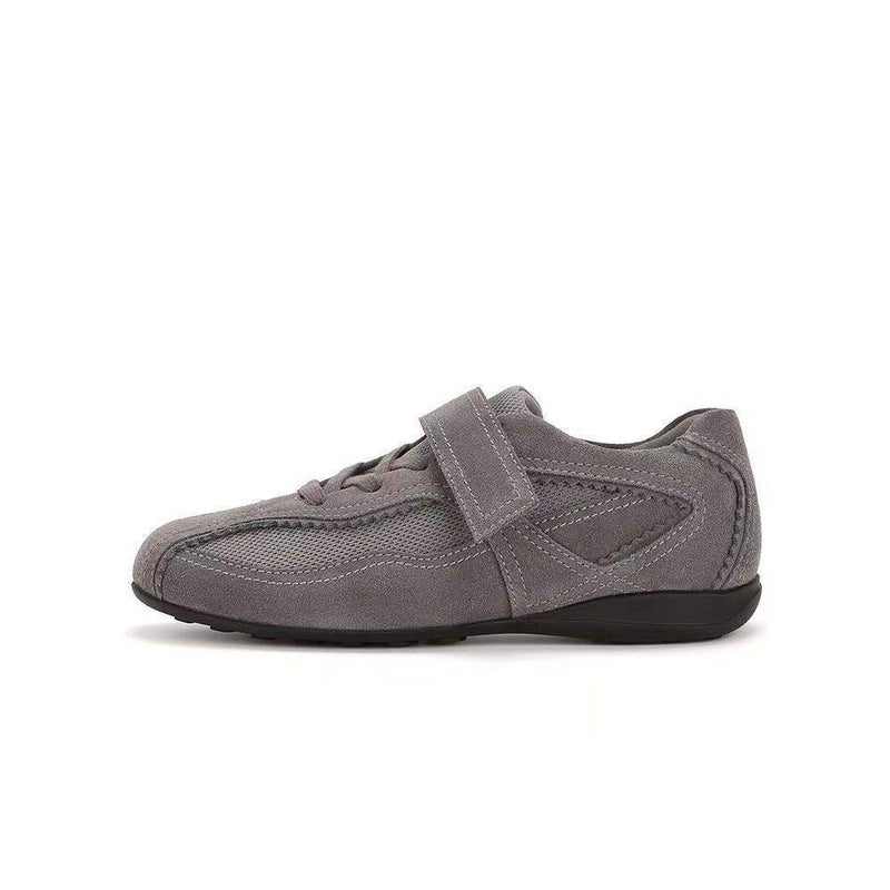 Velcro Flat Training Shoes For Women 2025 Retro Square Toe Forrest Gump Shoes For Women With Inner Heightening Ballet Versatile Casual Sneakers - Image 1