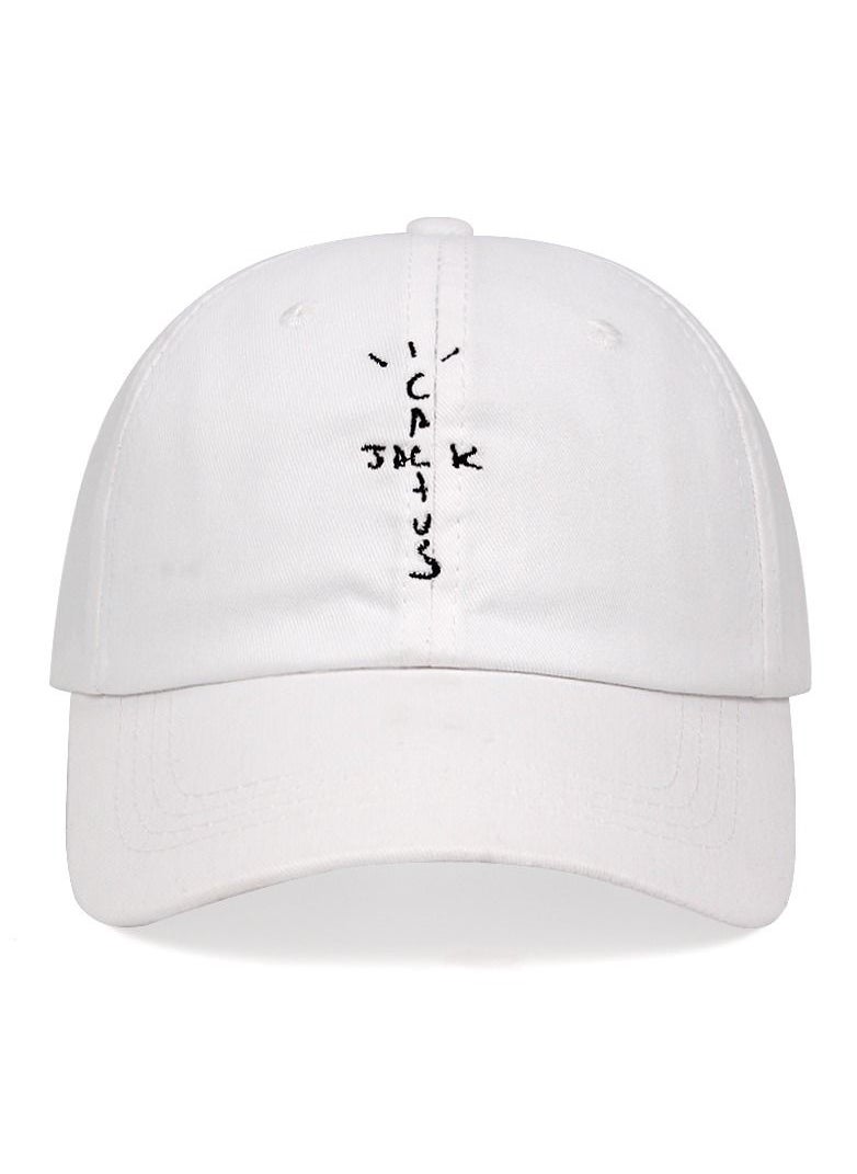 JUNYOUK - 100% Cotton Cactus Jack Baseball Caps Travis Scott Unisex Dad Hat Cap Embroidery Man Women White Hat - Image 1