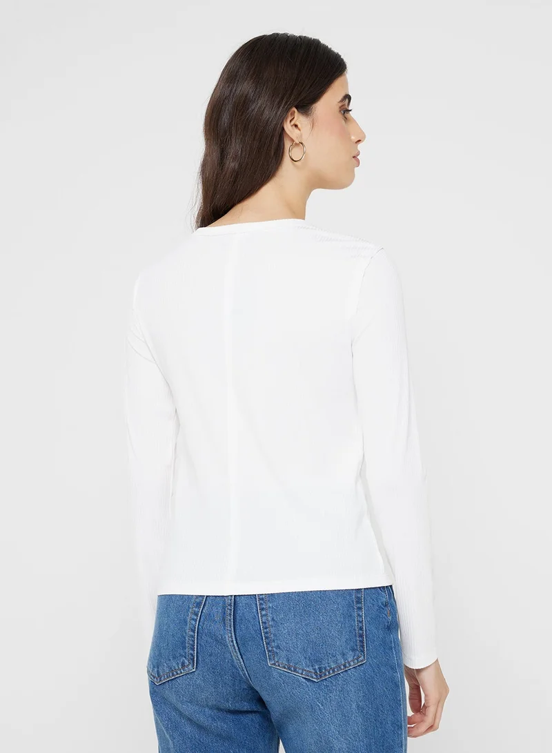 جينجر كارديجان ضيق بأزرار من نسيج خفيف