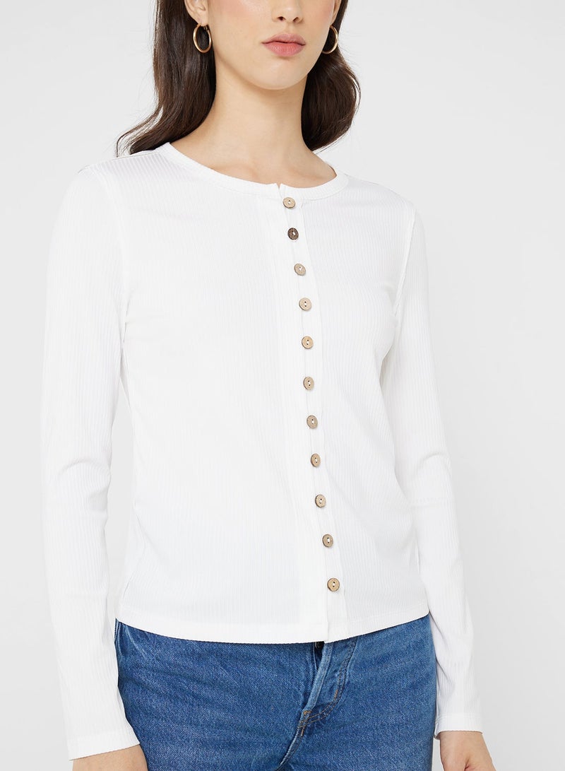 جينجر كارديجان ضيق بأزرار من نسيج خفيف - Image 3