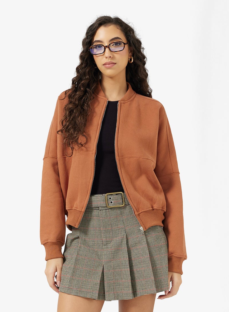 Ginger Zip Thru Bomber Sweatshirt - Image 1