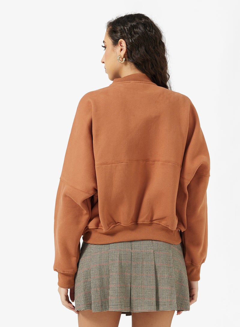 Ginger Zip Thru Bomber Sweatshirt - Image 2