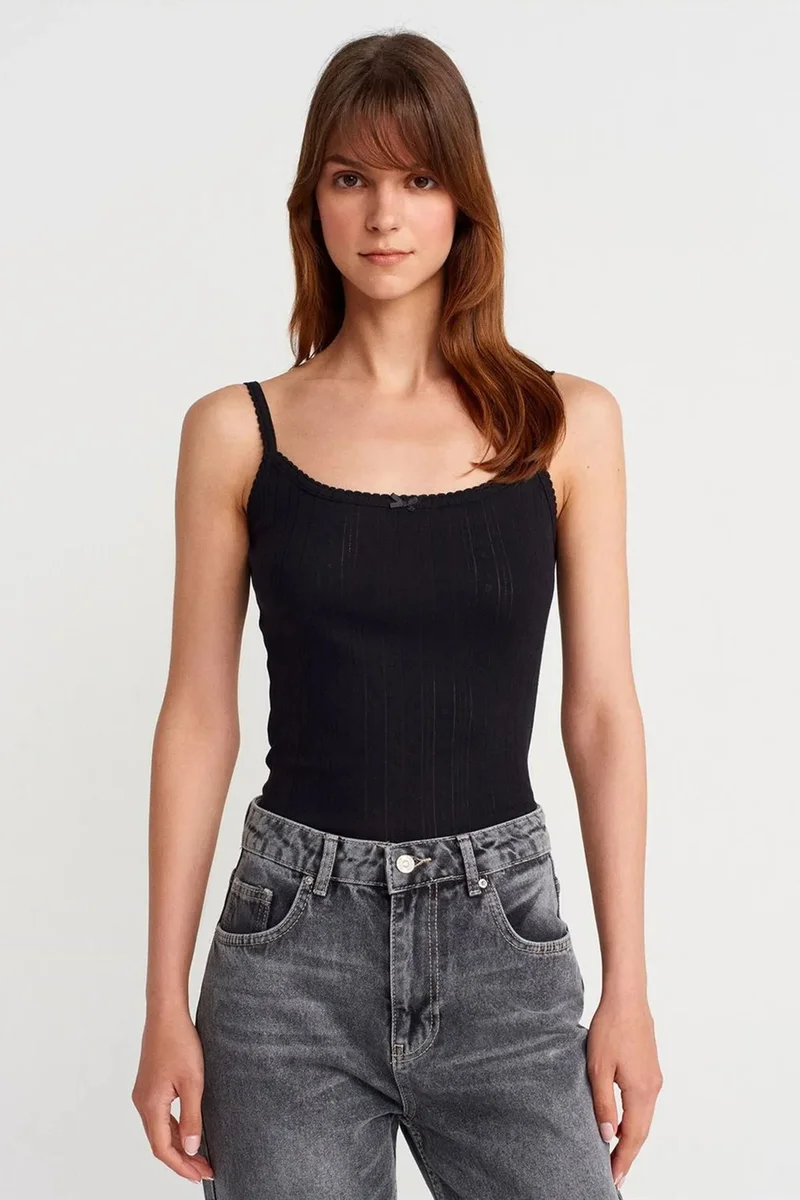 DILVIN Slim Fit Ribbed Cotton Cami Top