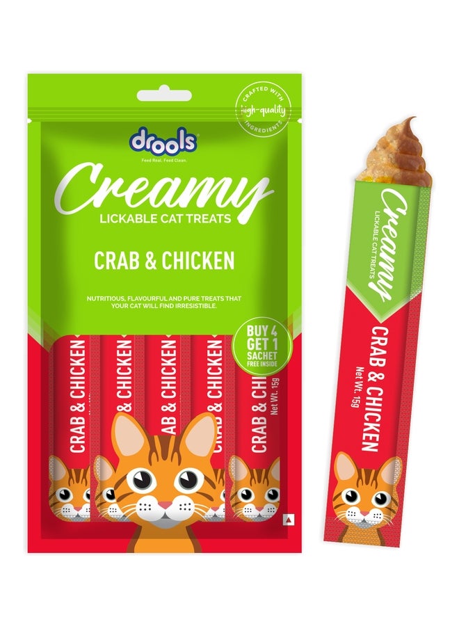 Drools Creamy Lickable Cat Treats  Crab & Chicken - Image 1