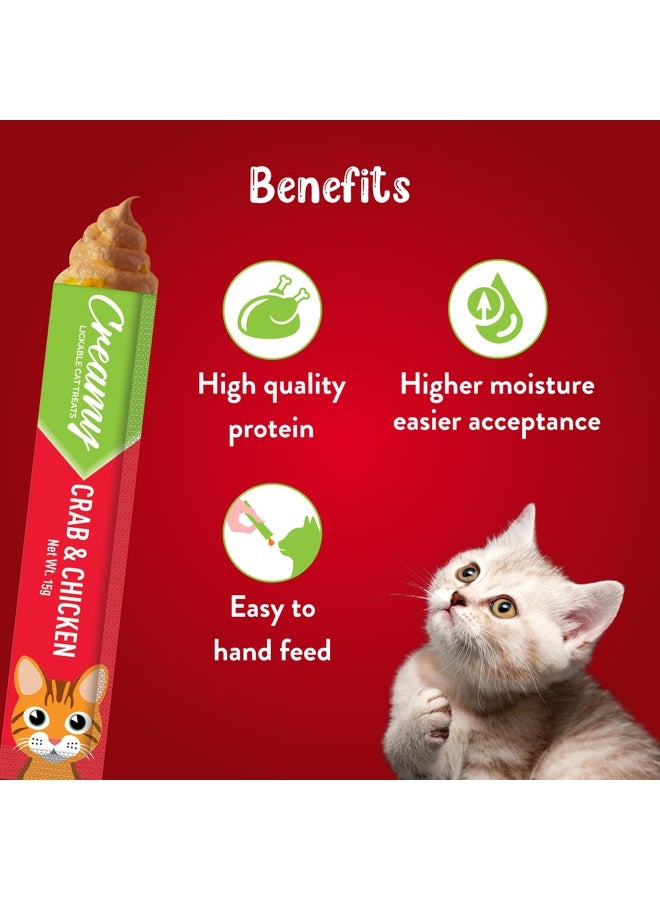 Drools Creamy Lickable Cat Treats  Crab & Chicken - Image 2