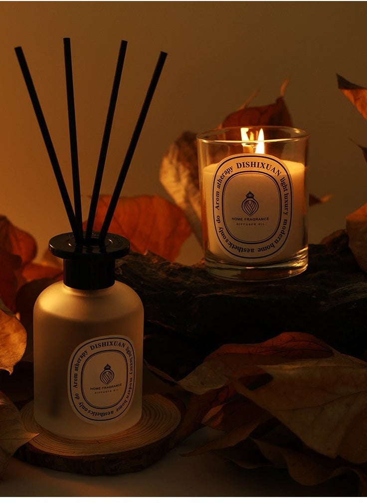 Home Fragrance White Peach Aromatherapy Diffuser Candle.