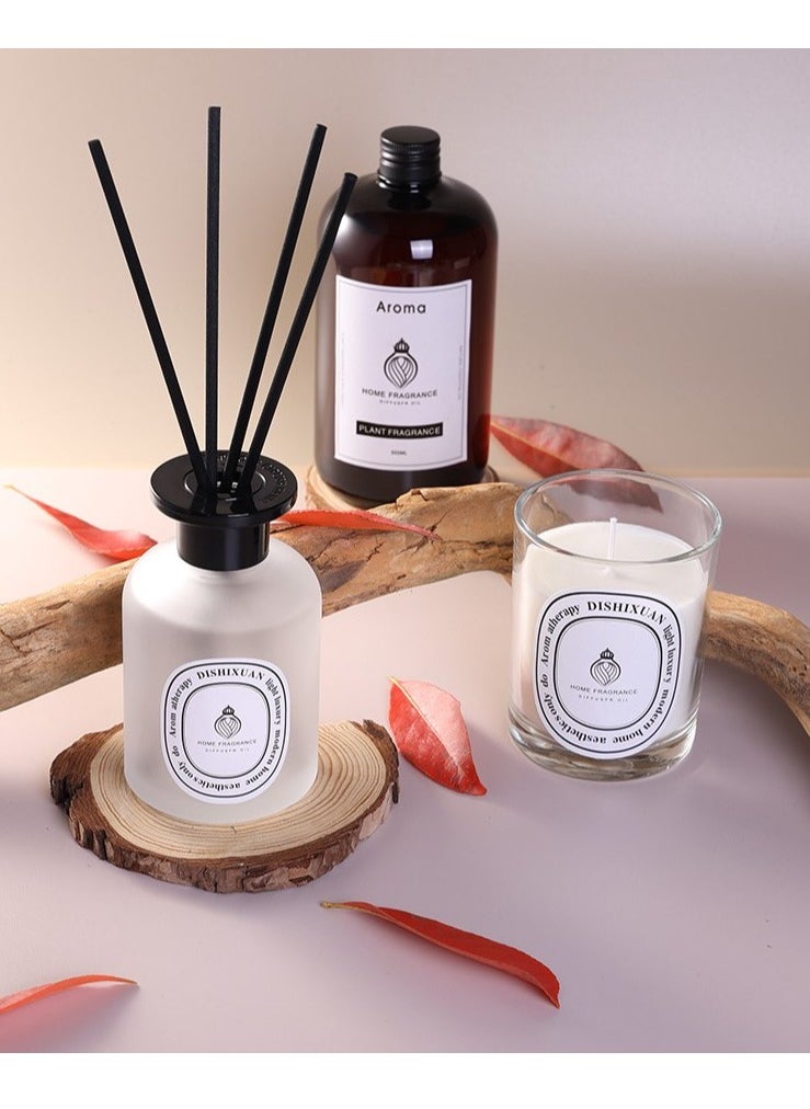 Home Fragrance White Peach Aromatherapy Diffuser Candle.