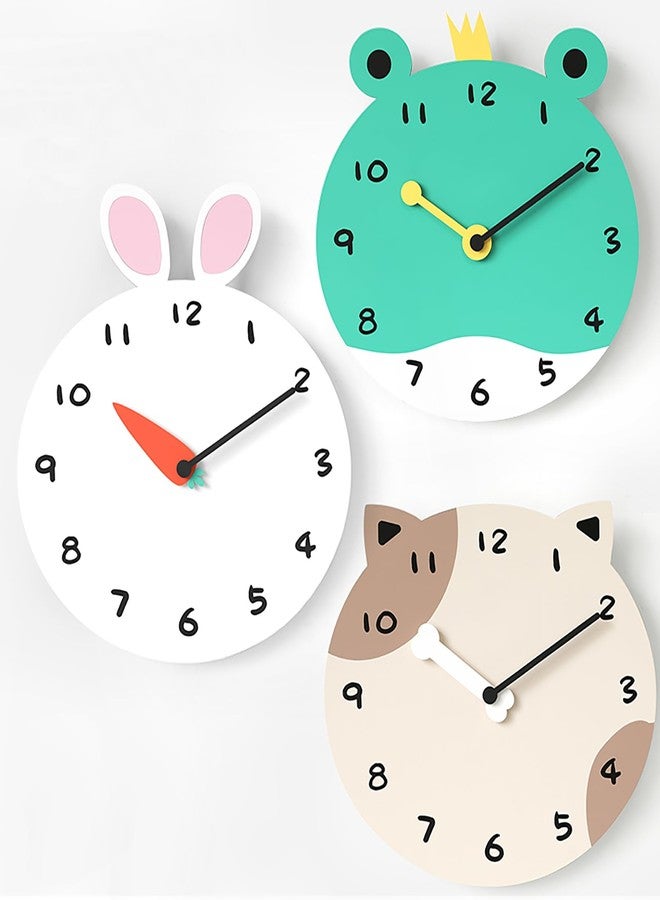 Stephanie Imports Modern Minimalist Silent Wall Clock Funny Animal Collection (King Frog) - Image 5