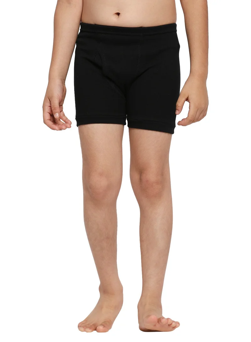 BYC BOY'S COTTON BOXER SHORT BRIEF (PACK OF 3) - BLACK