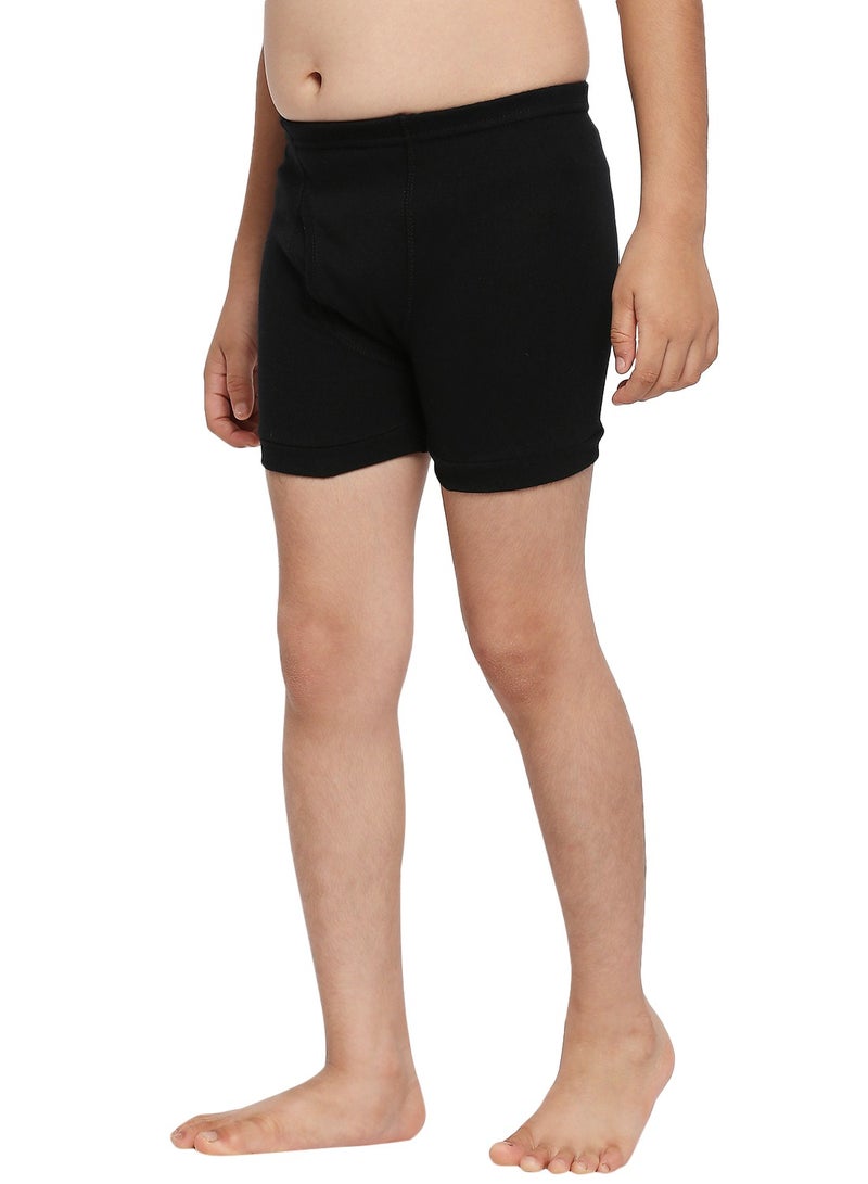 BYC BOY'S COTTON BOXER SHORT BRIEF (PACK OF 3) - BLACK  - Image 4