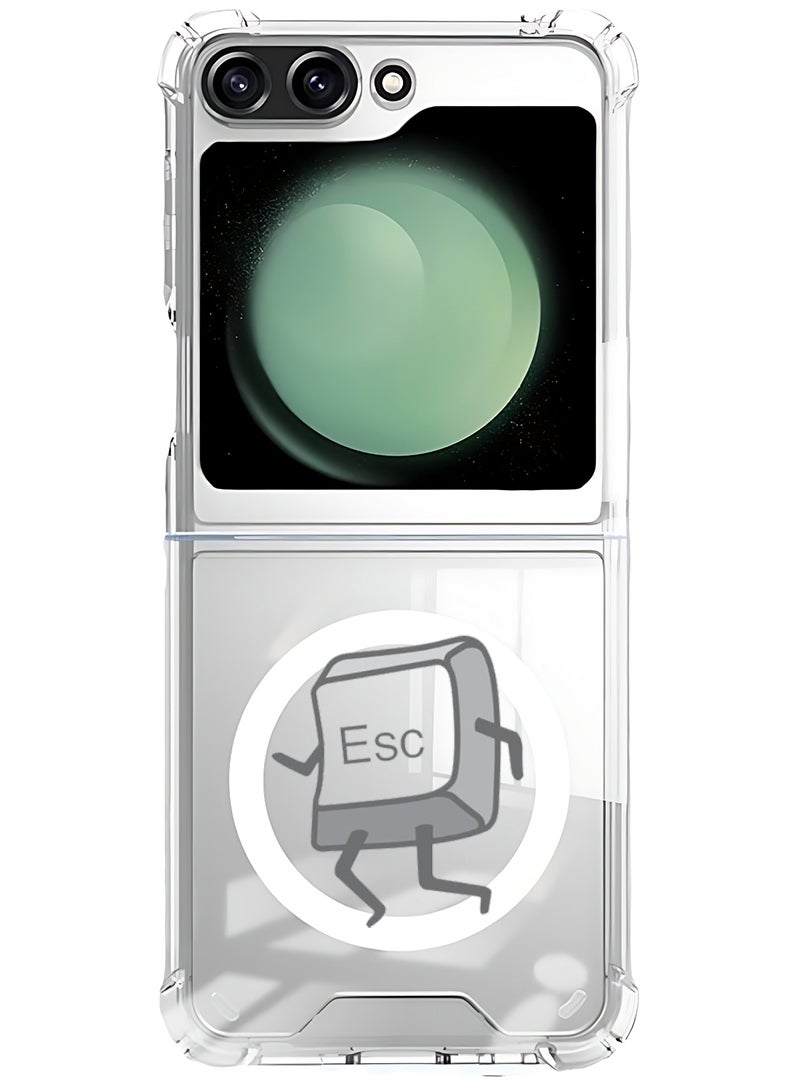 Theodor Magnetic Case for Samsung Galaxy Z Flip 5 Compatible with MagSafe Wireless Charging, Shockproof Phone Bumper Cover Escape - Image 1