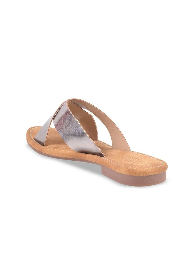 شوتوبيا Shoetopia Women’s  Flat Sandals with Cross Strap Design | Stylish Casual Slip-On Flats for Daily Footwear & Ethnic Outfits