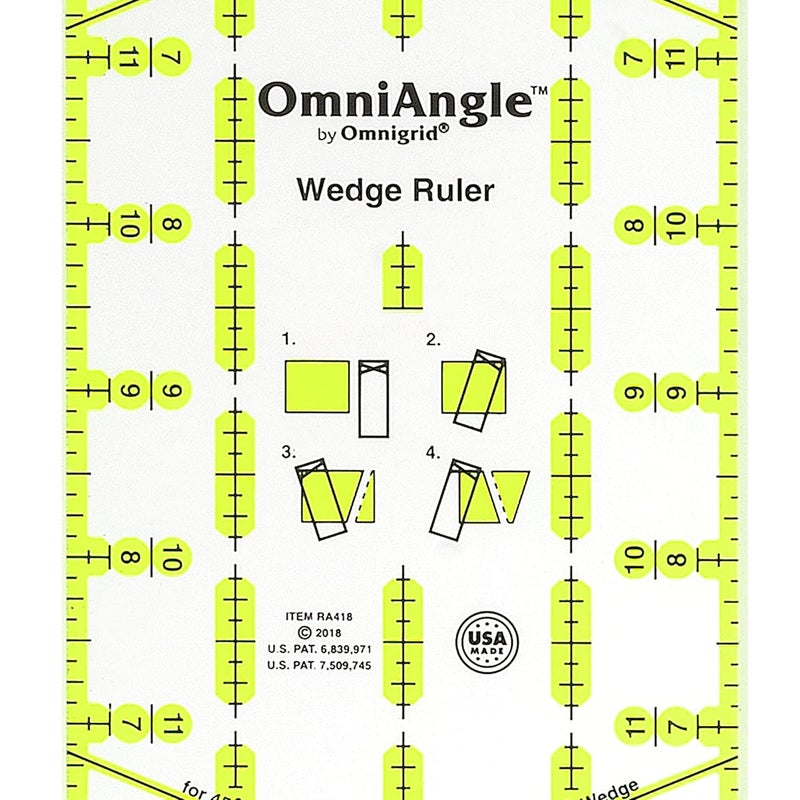 Omnigrid OmniAngle 4 x 18 NonSlip Wedge Quilting Ruler by Omnigrid  - Image 2