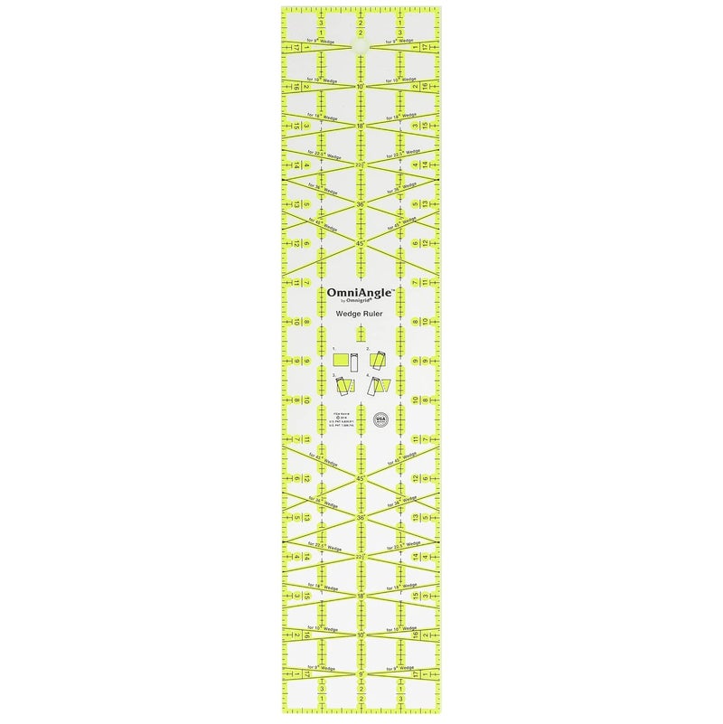 Omnigrid OmniAngle 4 x 18 NonSlip Wedge Quilting Ruler by Omnigrid  - Image 1