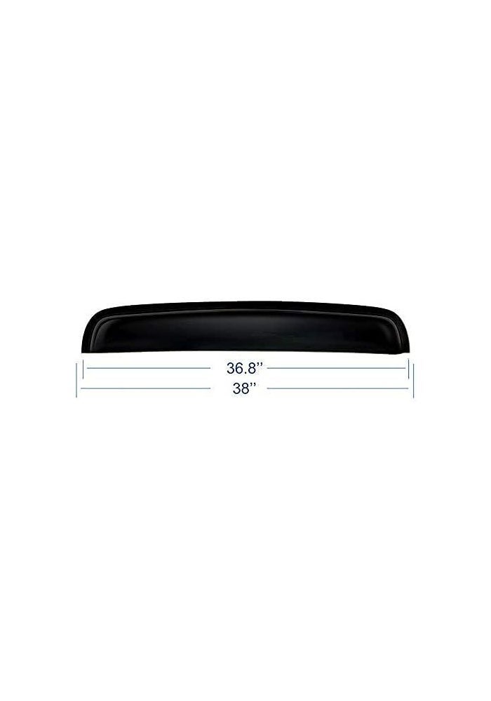 Deebior 38inch Universal Fit Rain Snow Guard Sun Roof Wind Deflector - Dark Smoke Tint - Image 4