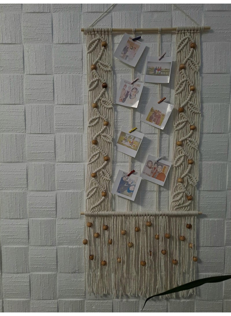 Antikiano one-piece macrame wall art ornament is ideal for adding a natural touch to your space. Handcrafted with care, it brings warmth, texture, and a simple boho charm to any wall — perfect for bedrooms, living rooms, or cozy corners. - Image 2